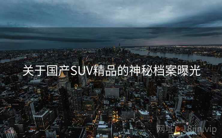 关于国产SUV精品的神秘档案曝光