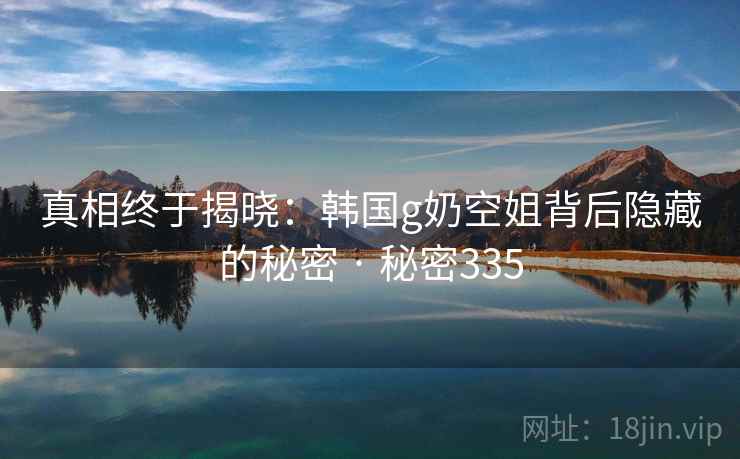 真相终于揭晓：韩国g奶空姐背后隐藏的秘密 · 秘密335