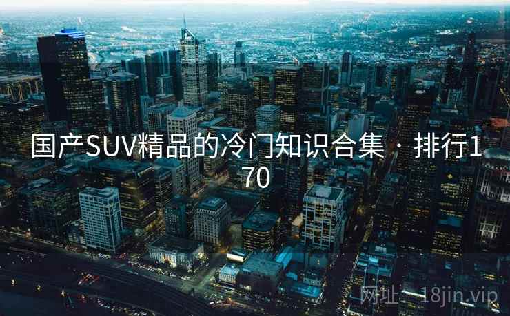 国产SUV精品的冷门知识合集 · 排行170