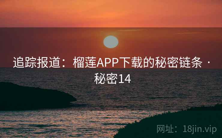 追踪报道：榴莲APP下载的秘密链条 · 秘密14